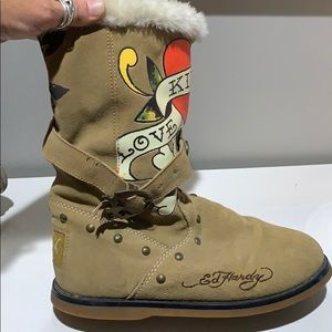 Ed Hardy Love Kills Slowly Boots